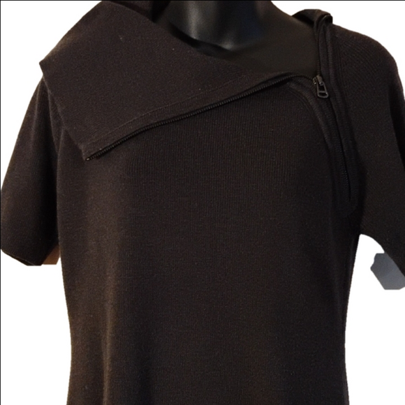 Calvin Klein black/ dark charcoal grey classic dress. Size large. So classic CK. - Picture 2 of 15